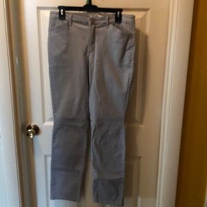 Gloria Vanderbilt stretch twills in light gray. 12
